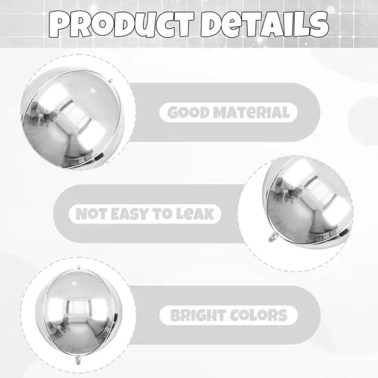 6Pcs 22 Inch Black Silver Star Balloons and 4D Large Foil Balloons {3}