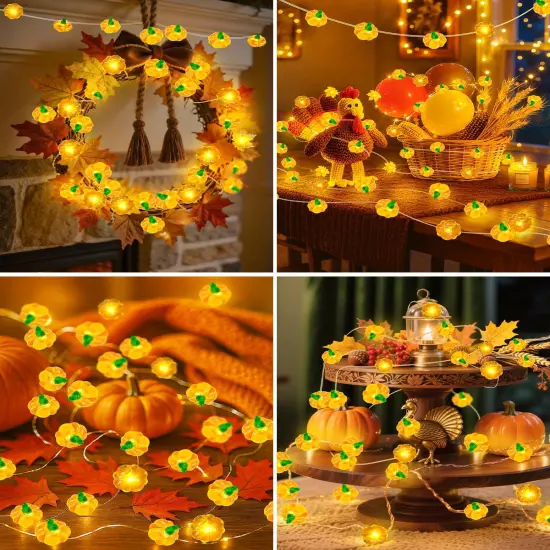 3D Pumpkin Fairy String Lights {5}