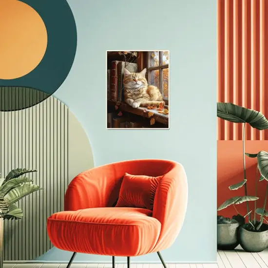 Cat Paint by Numbers Kit for Adults Beginner Books Oil Painting Kit 16x20 Inch {3}