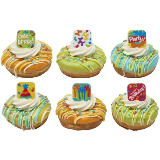 Cheerful Party Cupcake Rings 12ct {2}