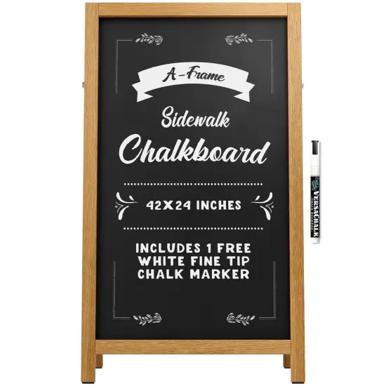 VersaChalk A-Frame Sidewalk Chalkboard - 42"x24" {1}