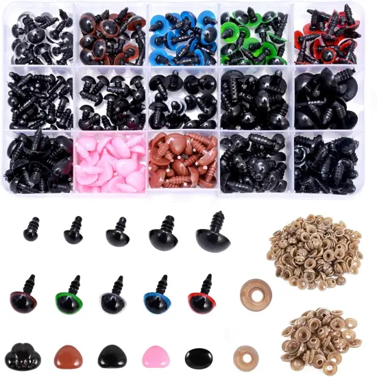 570 Pcs - Safety Eyes and Noses for Crochet Toy {1}