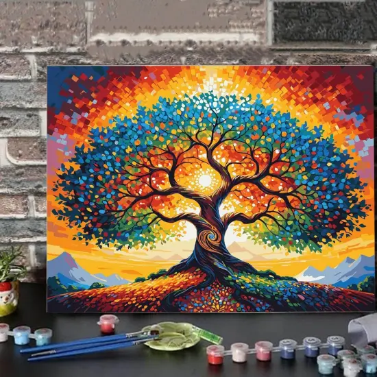 Tree of Life Paint by Numbers Kit for Adults - 12X16 Inches {2}