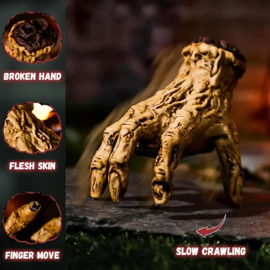 Halloween Animatronics Crawling Zombie Hand Decorations {2}