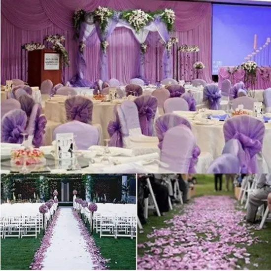 Rose Petals, 2000Pcs Silk Artificial Petals Flowers Home Party Decorations Wedding Bridal Decoration Wholesale Valentine Anniversary Ceremony Purple White {5}