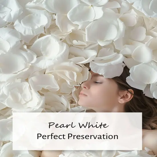 REAL Rose Petals, Pearl White Freeze-Dried Petals Biodegradabel Wedding Natural Confetti, Perfectly Preserved Flower Petals {4}