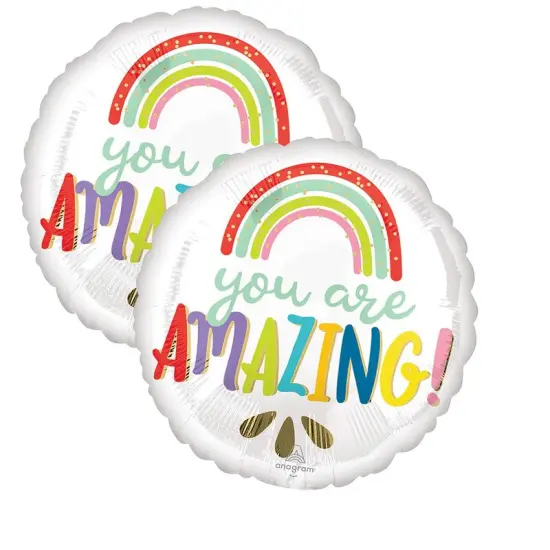 Anagram&reg; 17 Inch You Are Amazing Rainbow Balloon {4}