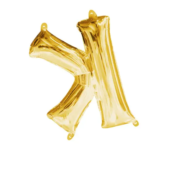 Anagram&reg; 16" Gold Letter K Balloon Air Fill Only Foil Mylar {4}
