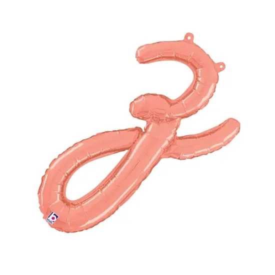 Betallic&reg; 24 inch Script Letter Z Rose Gold Air Fill Only Balloon {5}
