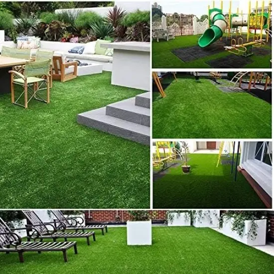 6Ftx10Ft Artificial Grass Carpet with 15mm Turf and Drainage {5}