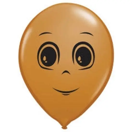 Masculine Face Mocha Brown 16 Inch Latex Balloons {3}
