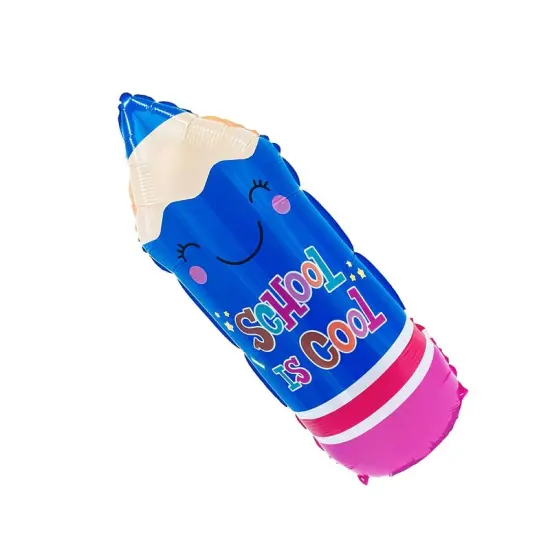 LA Balloons&reg; 29 Inch Back To School Pencil Blue Balloon {3}