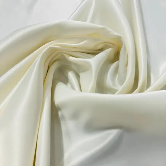 1 Yard Satin Bridal Polyester Fabric Elegant Couture Wedding Material 60 Inch Width Ivory {1}