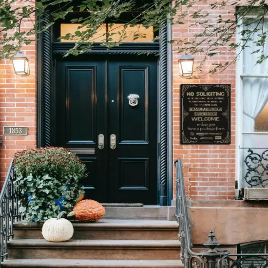 No Soliciting Sign for House Front Door Yard {4}