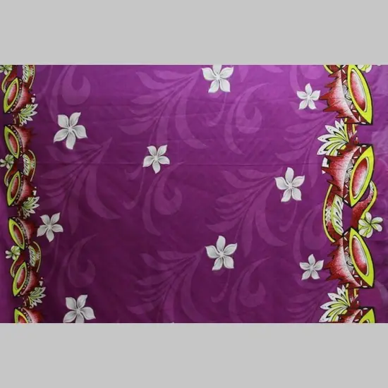 1 Yard Tiare Palm Leaves Double Border Fabrication, 100% Polyester Kava Bowl Print 36in L x 60in W Brown {2}