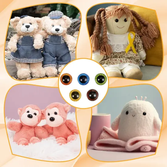 20Pcs 15mm Safety Eyes with Washers - 5 Colors {4}