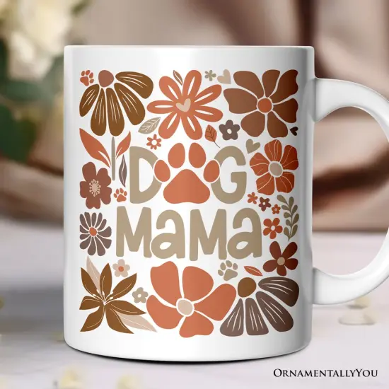 Boho Dog Mama Mug, Stylish Pet Lover Gift For Moms {4}