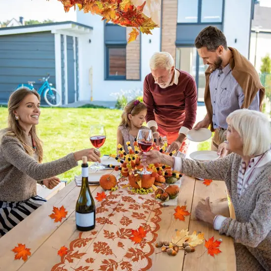 2 Pack Fall Table Runner, Thanksgiving Table Runner,(13 x 72 inches) {5}