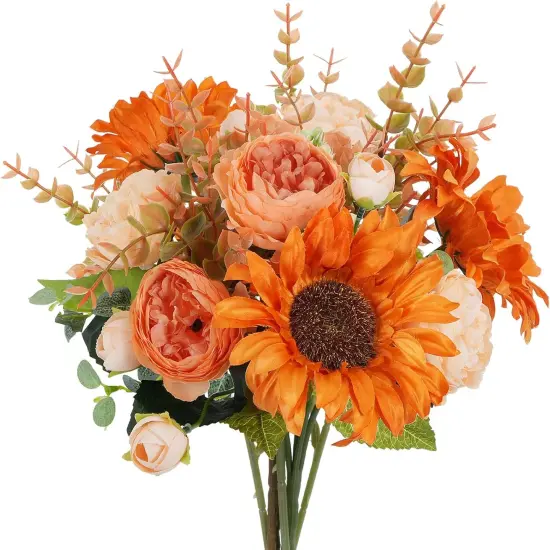 Artificial Fall Sunflowers - 14inch {1}