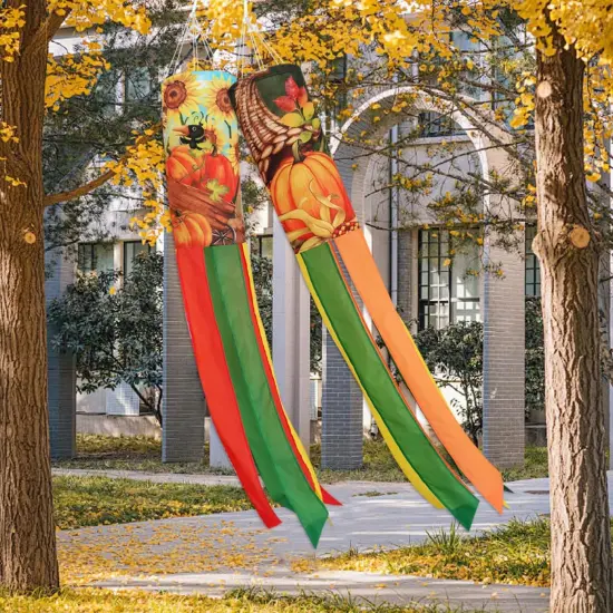 2 Pack Fall Windsocks Outdoo {4}
