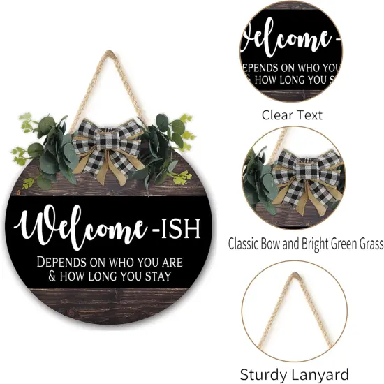Welcome Sign for Front Door, Front Door Decor {2}
