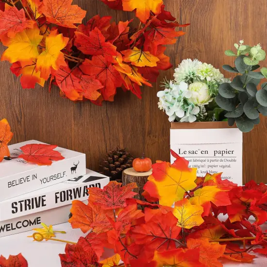 6 Pcs Fall Maple Leaf Garland 5.8ft Hanging Vines Garland Artificial {3}