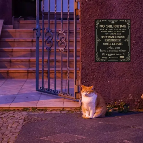 No Soliciting Sign for House Front Door Yard {3}