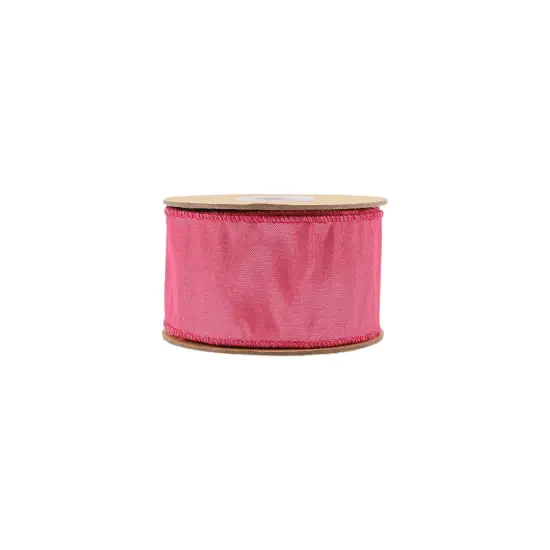 2 1/2" Wired Metallic Dupioni Ribbon | Azalea | 10 Yard Roll {2}
