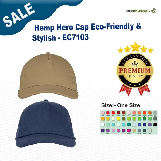 Econscious&reg; Hemp Hero Cap Eco-Friendly & Stylish DENIM BLUE {2}