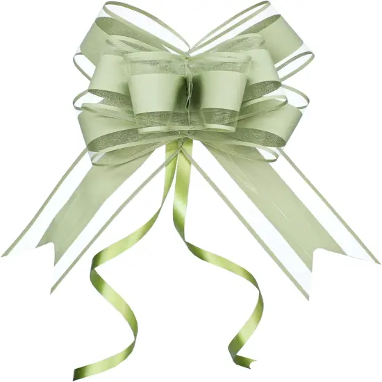 Bows for Gift Wrapping, Sage Green Gift Bow for Presents, Gift Baskets, Gift Bags, Gift Boxes, Christmas, Easter, Birthdays, Baby showers(6 inches, 15PCS) {1}