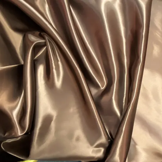 1 Yard Brown Bridal Satin Fabric 58/60 Inch Wide Smooth Lustrous Polyester for Sewing, Fashion & Decor {4}
