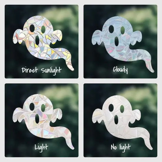 8 Pcs - Little Ghosts Window Clings, Window Decals,Spooky Halloween Suncatcher Stickers {4}