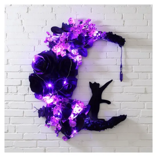 Halloween Wreaths with Light for Front Door {1}