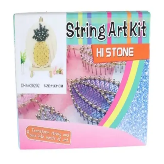 Pineapple String Art Kit with Stand. Simple Decorative DIY String Art Craft Kit M1-4 DHAA28292 {2}