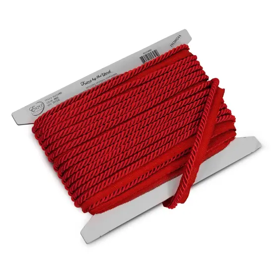 5 yards of Emmerson 1/4" Twisted Lip Cord Trim | 5 yard cut Red {4}