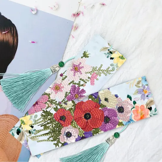 2 Pieces Morning Glory Bookmark Diamond Painting Kit {2}