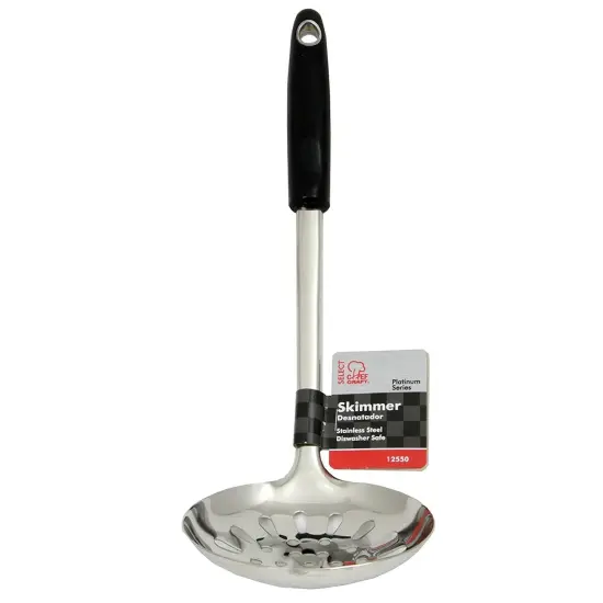 Chef Craft 13.75" Heavy Duty Stainless Steel Slotted Skimmer Spoon {4}
