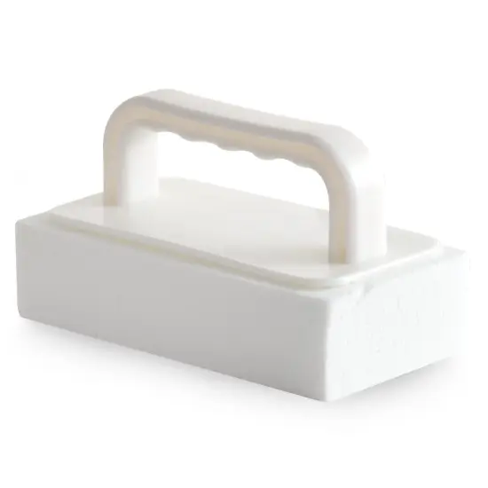 Powerstone Large Pumice Cleaning Stone with Horizontal Handle - 20% Denser with Fine Grit | 5" x 3" x 1.5" | Removes Stubborn Stains from Tiles, BBQ, Toilets, Tubs, Sinks, Pools & Other Surfaces White {1}