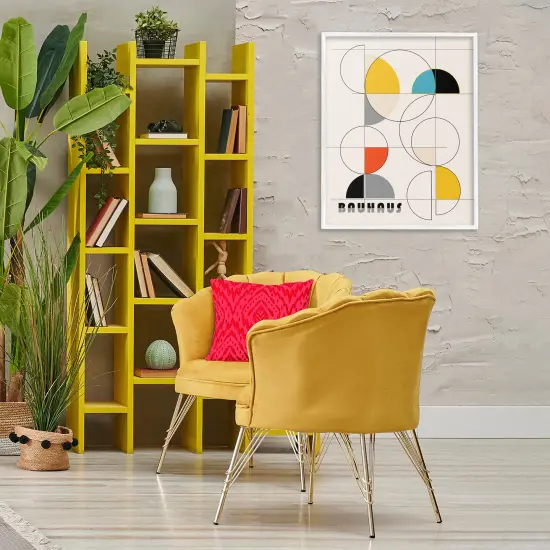 Stupell Industries Bauhaus Movement Geometrics Framed Giclee Wall Art Design by Ioana Horvat {2}