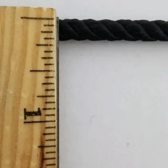 3/16" Twist Cord Rope Trimming - 18 Continuous Yards - MADE IN USA! Black {2}