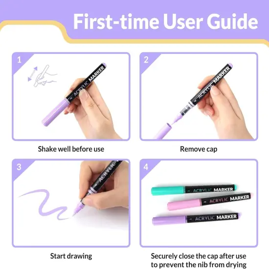 Acrylic Paint Markers Brush Tip {2}