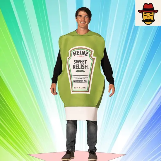 Funny Heinz Relish Squeeze Bottle Adult Costume Foam Tunic for Parties {1}