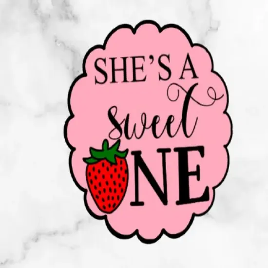 Strawberry Themed First Birthday Cookie Cutter Set {1}