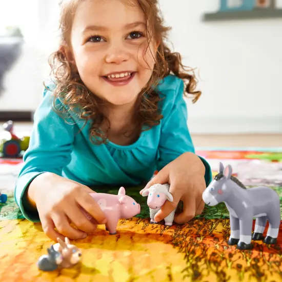 HABA Little Friends Sheep - 3.5" Farm Animal Toy Figure Multicolor {4}