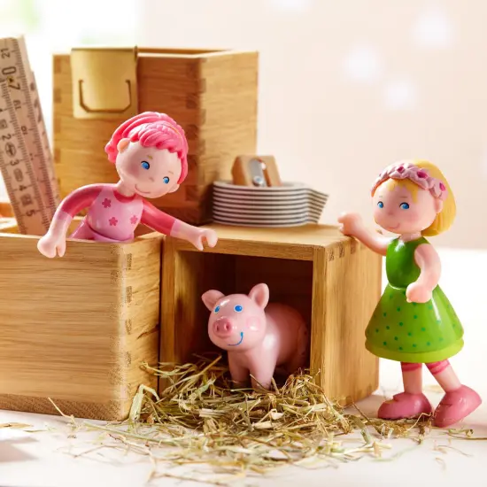 HABA Little Friends Piglet - 2" Farm Animal Toy Figure Multicolor {3}
