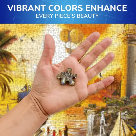 QUOKKA 1000 Pieces Puzzle for Adults and Up - Jigsaw Puzzles for Men and Women - Lighthouse Activity for Kids Ages 8-12 and Up - Colourful Game Toy for Family {4}