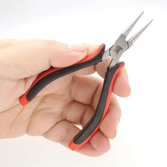 The Beadsmith Round Nose Pliers &ndash; Fine Tips &ndash; 5 inches (127mm) &ndash; Ergonomic Handle with Double Leaf Springs &ndash; Jewelry Making Tool for Creating Bracelets, Earrings and Necklaces {4}