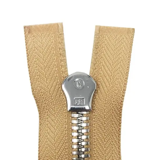 5MM One Way Closed Bottom Zipper Beige Tape Nickel Teeth 7&ndash;20 Inche {5}