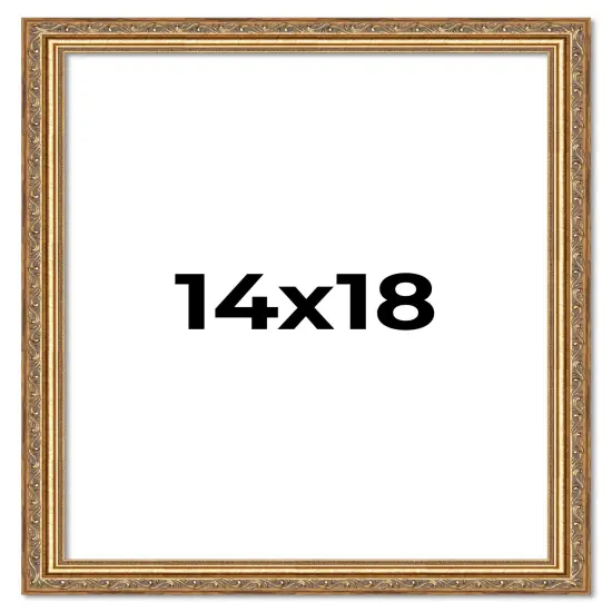 14x18 Museum-Quality Picture Frame with UV-Resistant Acrylic & Acid-Free Backing, Available in 4 Finishes - Gold, Silver, Bronze, and Black {1}