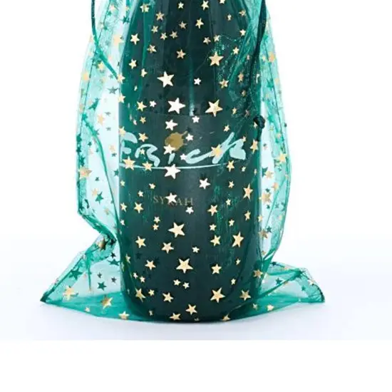 Charming Star Print Wine Bags Organza Design 6.5" x 15" {4}